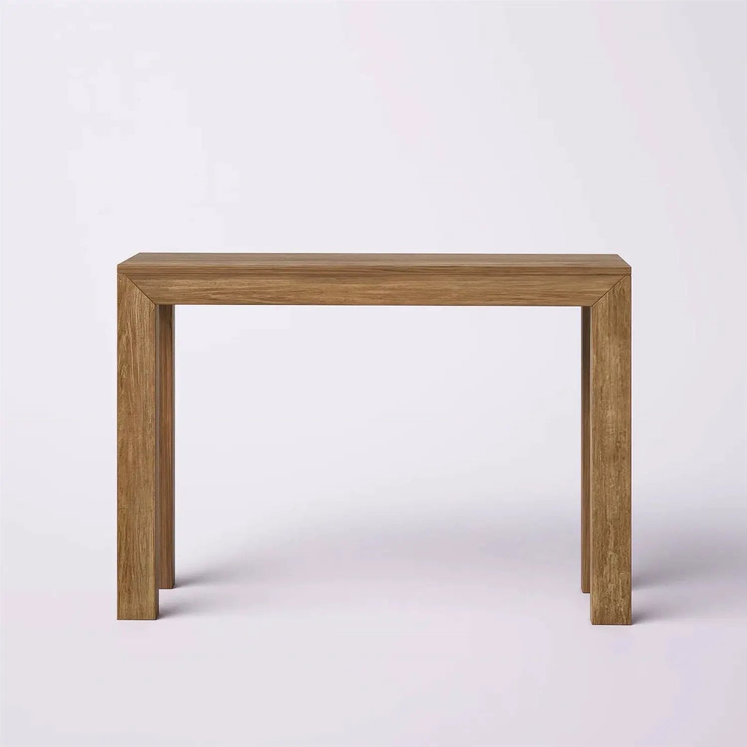 Solid Wood Modern Accent Console Table / Sofa Table in Medium Brown Pecan Finish by HomePacific