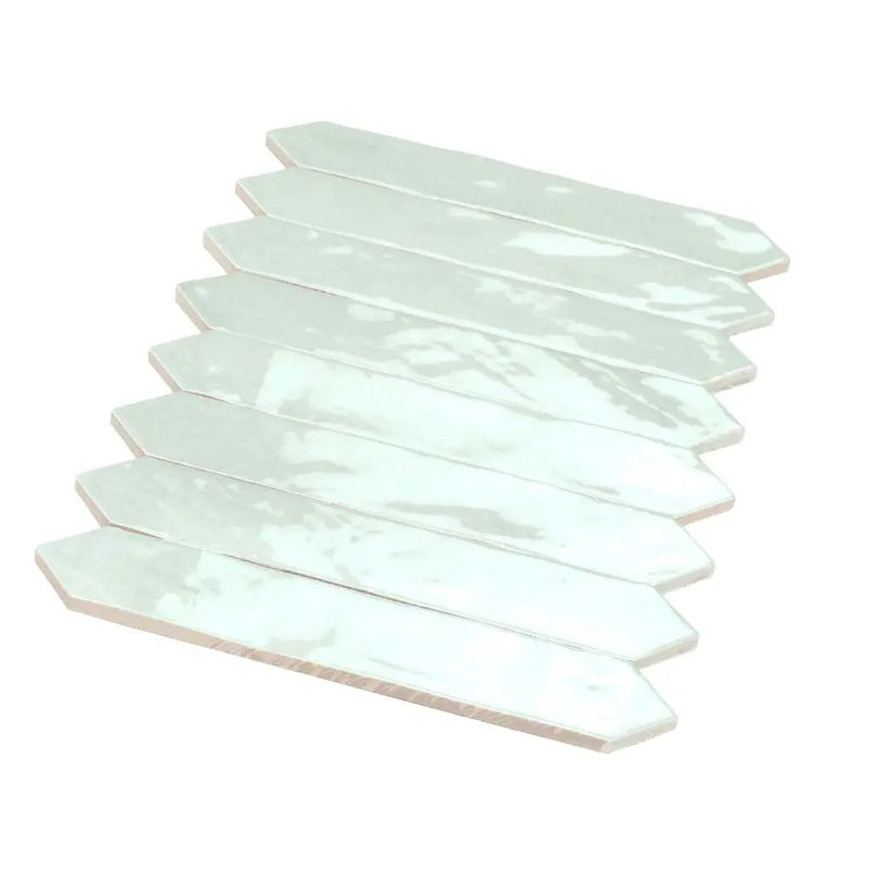 Pistachio Green 2x10 Glossy Picket Ceramic Tile (23 pack, 2.37 sq ft/case) by Apollo Tile