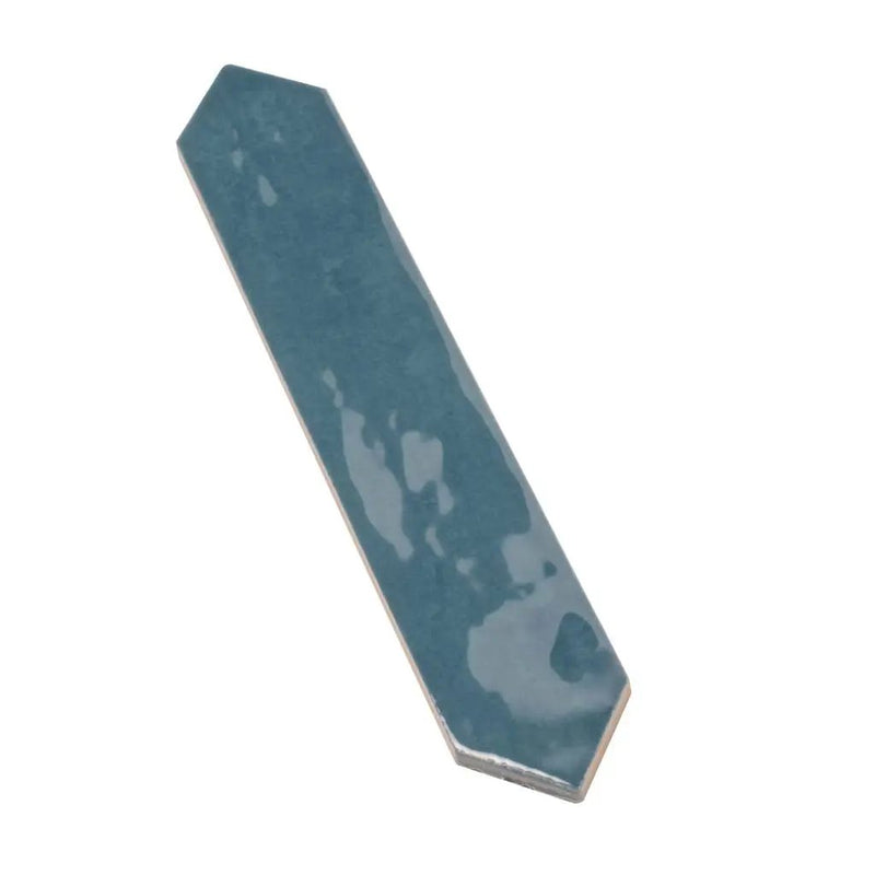 Teal Blue 2x10 Glossy Picket Ceramic Tile (23 pack, 2.37 sq ft/case) by Apollo Tile