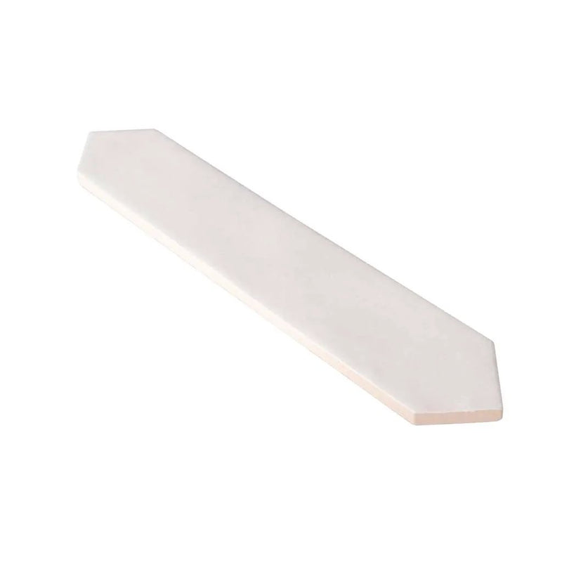 Pearl White 2x10 Glossy Picket Ceramic Tile (23 pack, 2.37 sq ft/case) by Apollo Tile