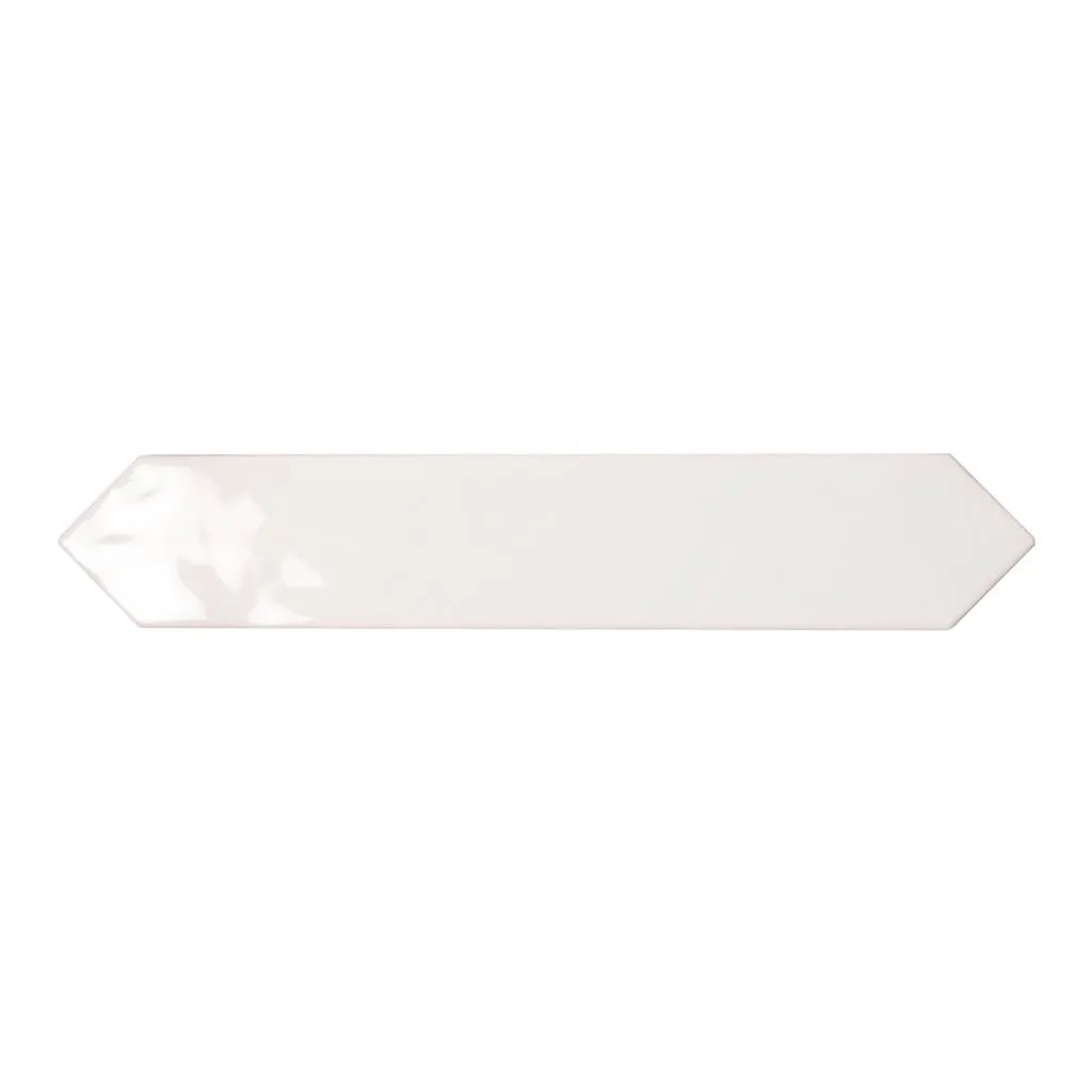 Cotton White 2x10 Glossy Picket Ceramic Tile (23 pack, 2.37 sq ft/case) by Apollo Tile