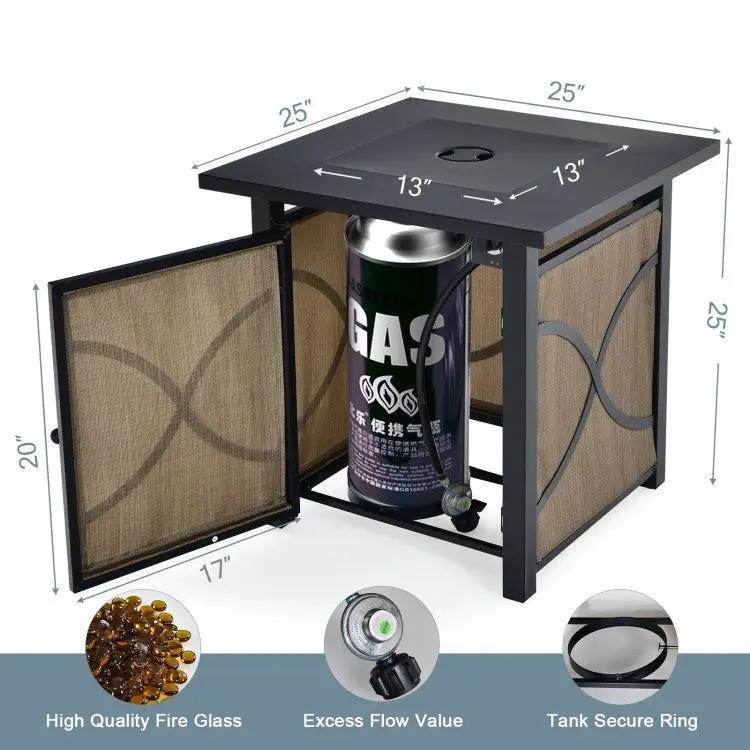 40,000 BTU Portable LP Gas Propane Fire Pit Table by HomePacific