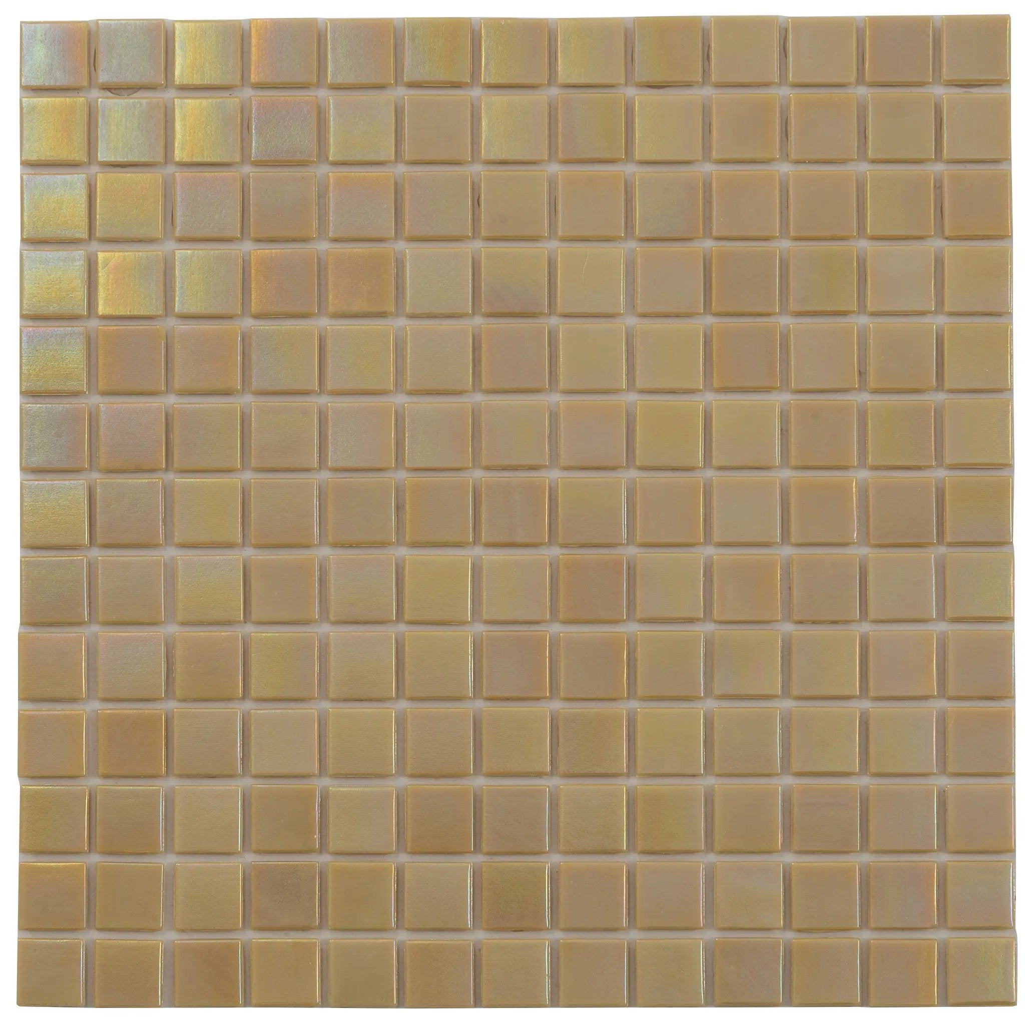 Beige 12x12 Uniform Square Glossy Glass Mosaic Tile (20 pack, 20 sq ft/case) by Apollo Tile