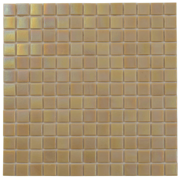 Beige 12x12 Uniform Square Glossy Glass Mosaic Tile (20 pack, 20 sq ft/case)