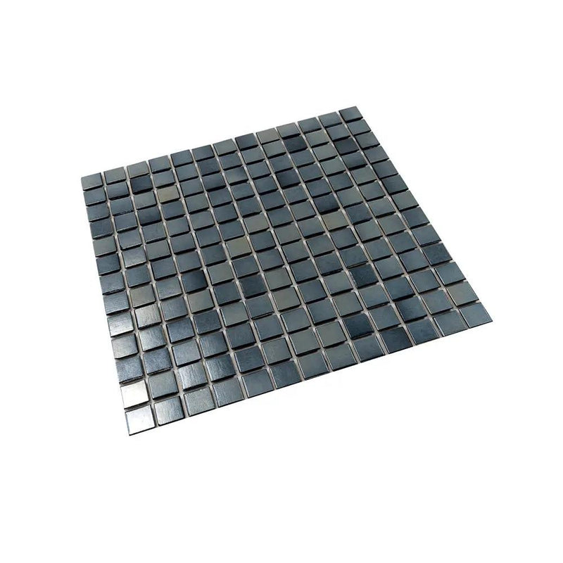 Shimmer Black 12x12 Glossy Uniform Square Glass Mosaic Tile (20 pack, 20 sq ft/case) by Apollo Tile