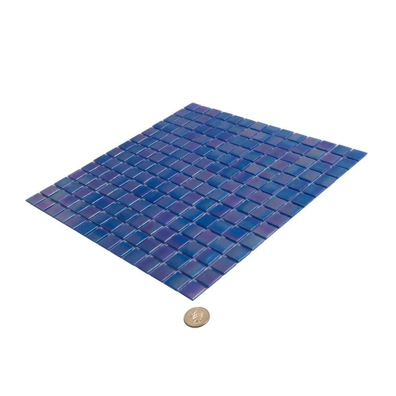 Royal Blue 12x12 Uniform Square Glossy Glass Mosaic Tile (20 pack, 20 sq ft/case) by Apollo Tile