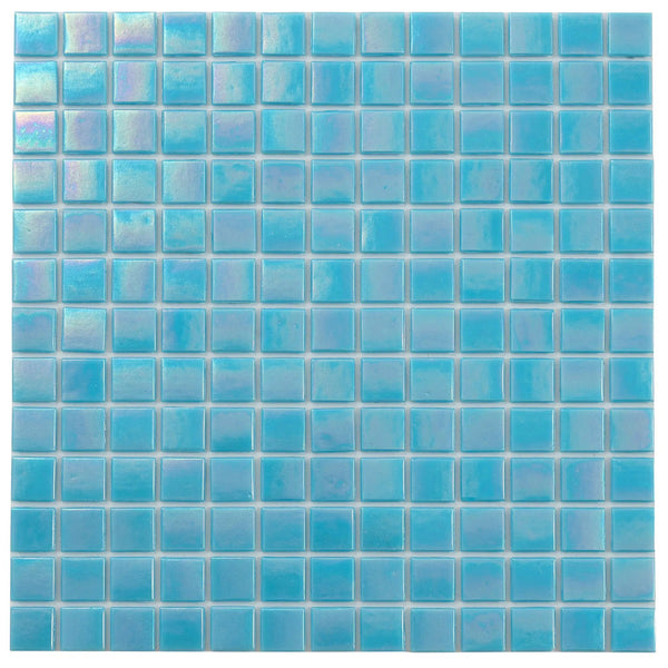 Turquoise Blue 12x12 Glossy Uniform Square Glass Mosaic Tile (20 pack, 20 sq ft/case)