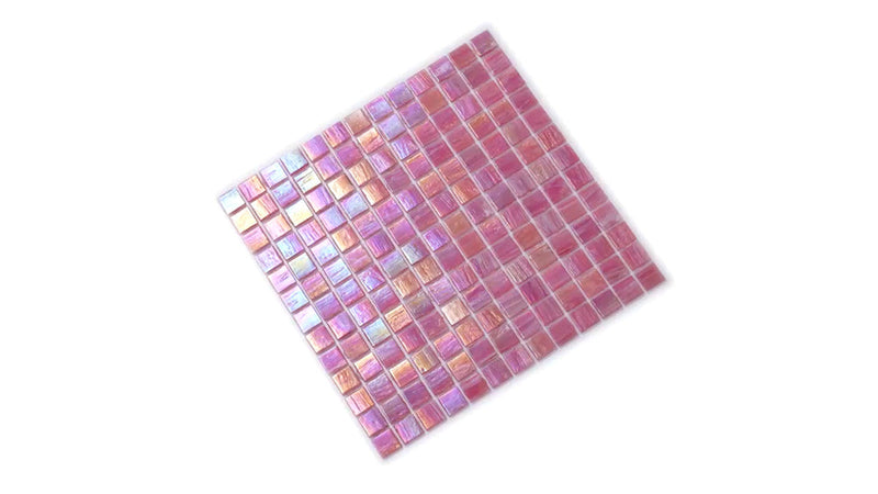 Sample-Punch Pink 12x12 Glossy Uniform Square Glass Mosaic Tile (20 pack, 20 sq ft/case), photo 8 of 8