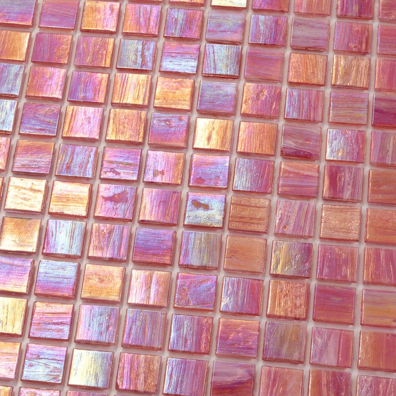 Sample-Punch Pink 12x12 Glossy Uniform Square Glass Mosaic Tile (20 pack, 20 sq ft/case), photo 6 of 8