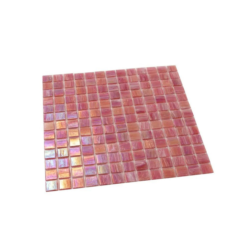 Punch Pink 12x12 Glossy Uniform Square Glass Mosaic Tile (20 pack, 20 sq ft/case) by Apollo Tile