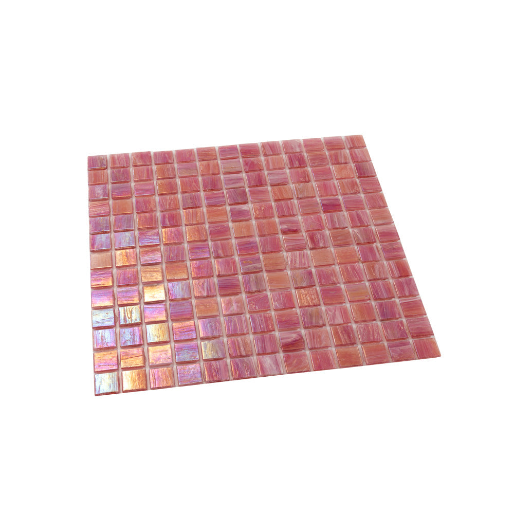 Sample-Punch Pink 12x12 Glossy Uniform Square Glass Mosaic Tile (20 pack, 20 sq ft/case), photo 2 of 8