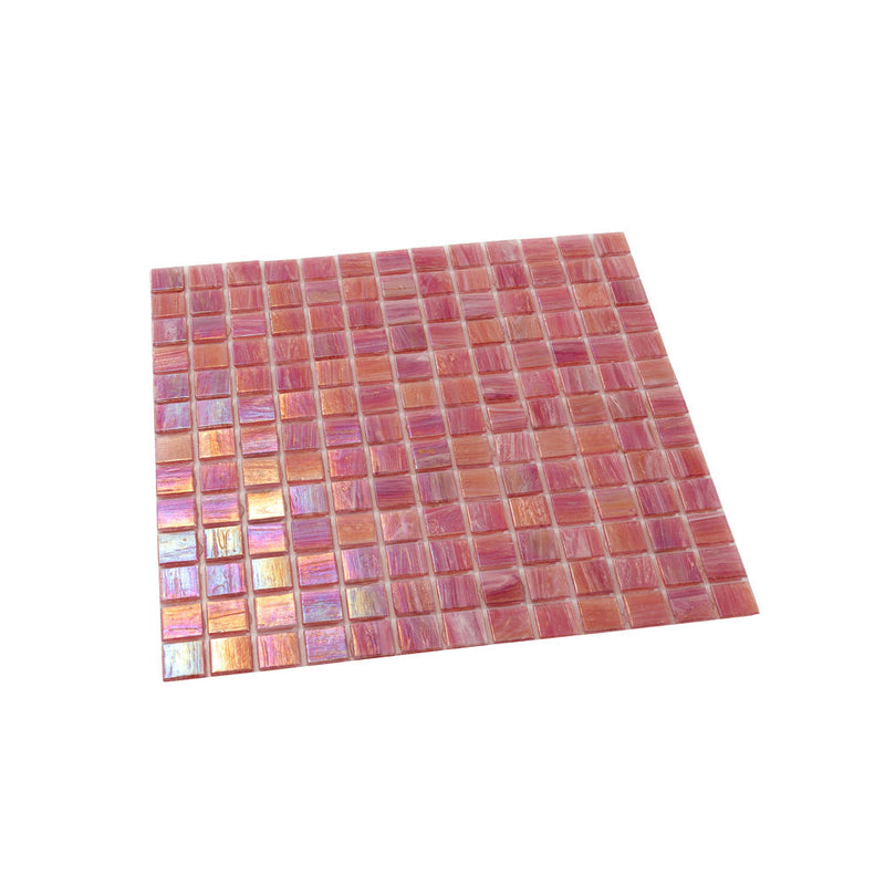 Sample-Punch Pink 12x12 Glossy Uniform Square Glass Mosaic Tile (20 pack, 20 sq ft/case), photo 2 of 8