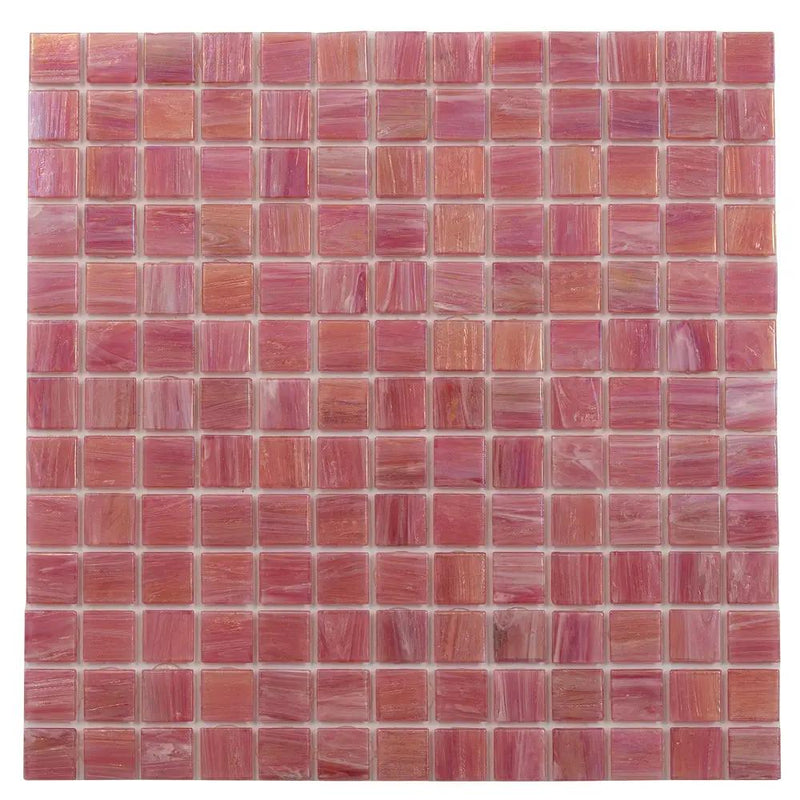 Punch Pink 12x12 Glossy Uniform Square Glass Mosaic Tile (20 pack, 20 sq ft/case) by Apollo Tile