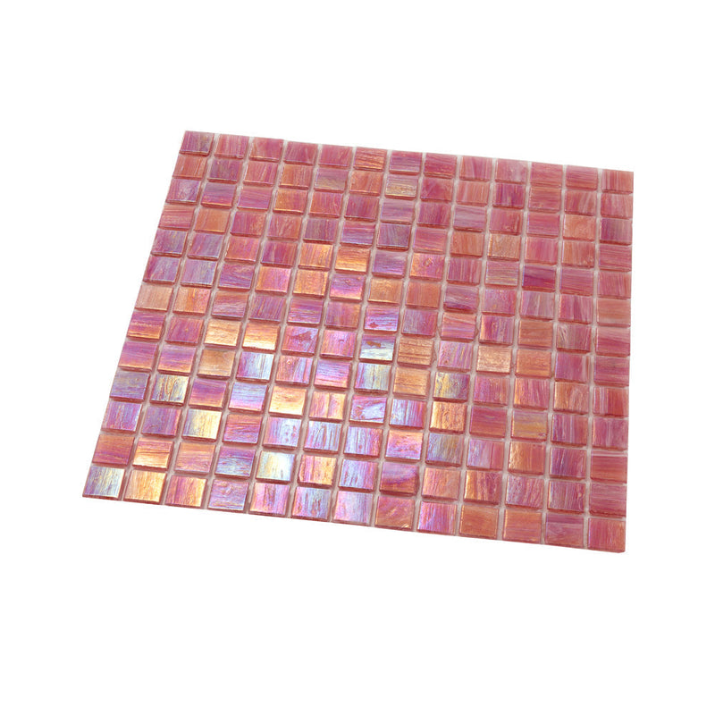 Sample-Punch Pink 12x12 Glossy Uniform Square Glass Mosaic Tile (20 pack, 20 sq ft/case), photo 3 of 8
