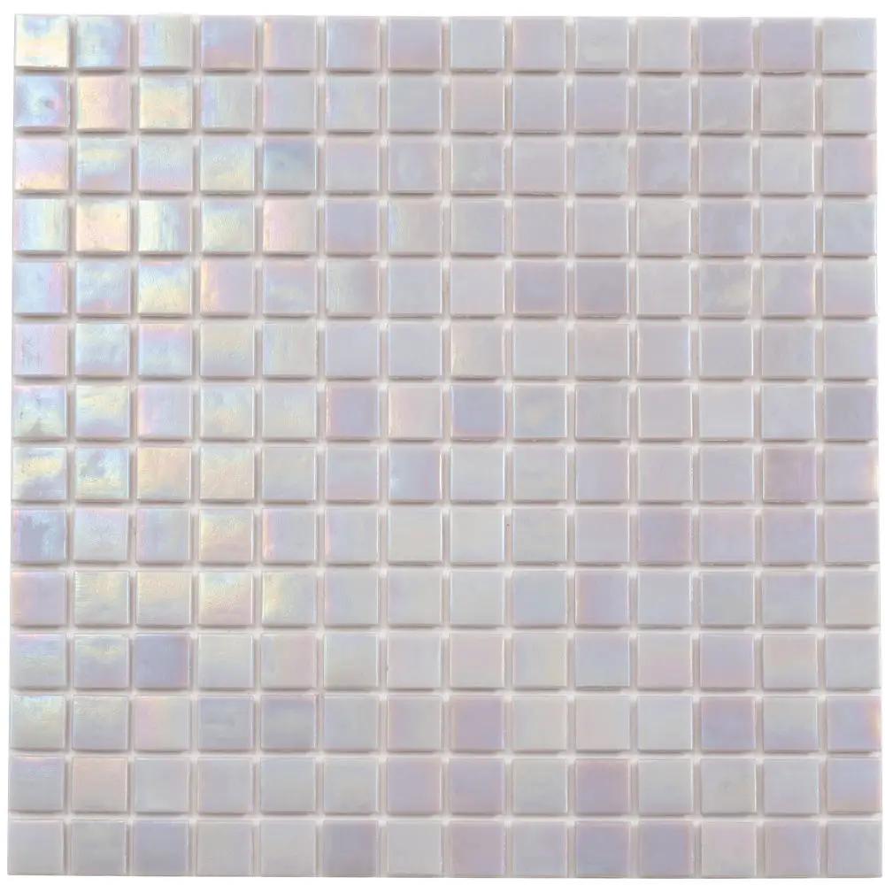 Pearlescent Pink 12x12 Glossy Uniform Square Glass Mosaic Tile (20 pack, 20 sq ft/case) by Apollo Tile