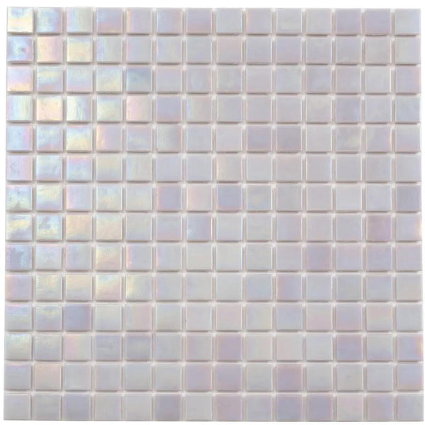 Pearlescent Pink 12x12 Glossy Uniform Square Glass Mosaic Tile (20 pack, 20 sq ft/case)
