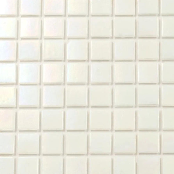 Cotton White 12x12 Uniform Square Glossy Glass Mosaic Tile (20 pack, 20 sq ft/case)