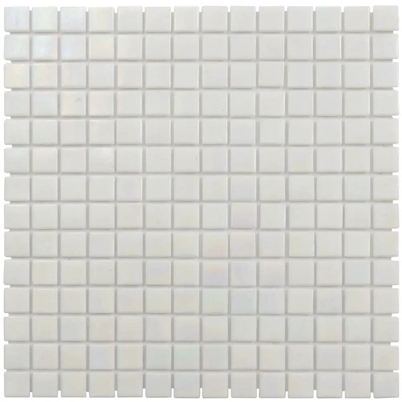 White 12x12 Glossy Uniform Square Glass Mosaic Tile (20 pack, 20 sq ft/case) by Apollo Tile