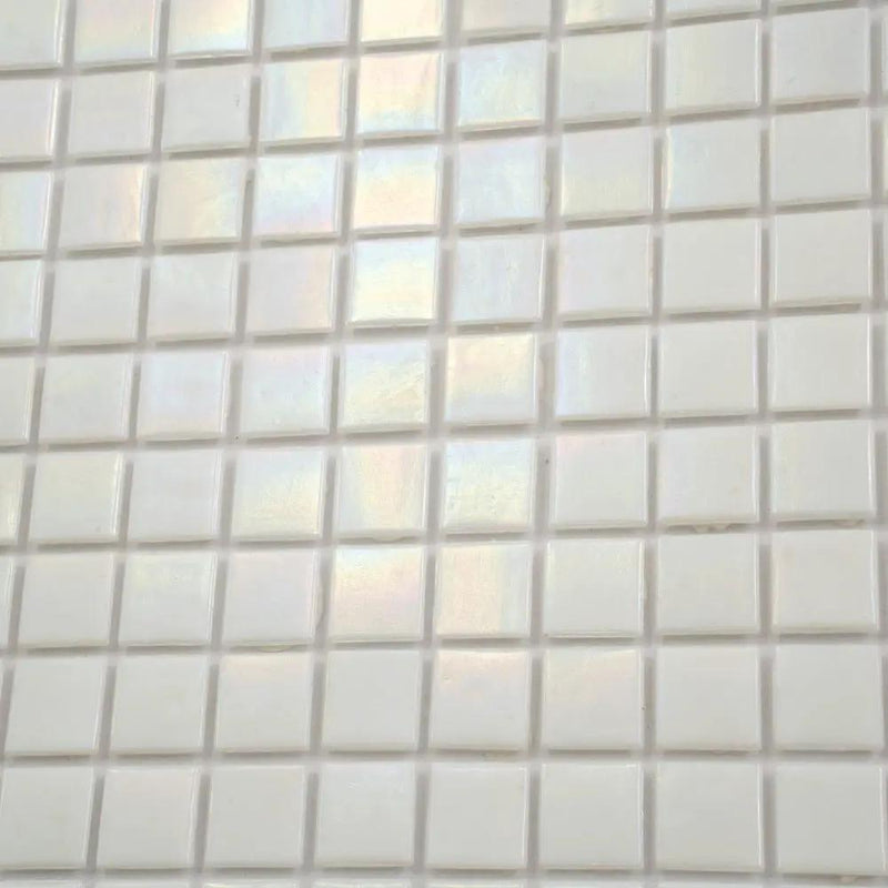 White 12x12 Glossy Uniform Square Glass Mosaic Tile (20 pack, 20 sq ft/case) by Apollo Tile