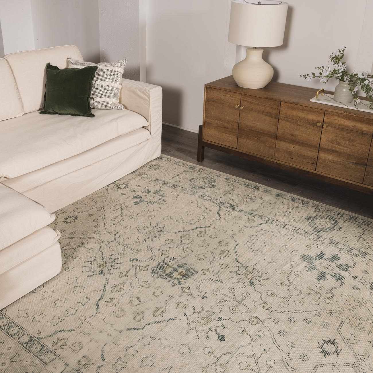 Penkridge Sage Persian Style Rug by Boutique Rugs
