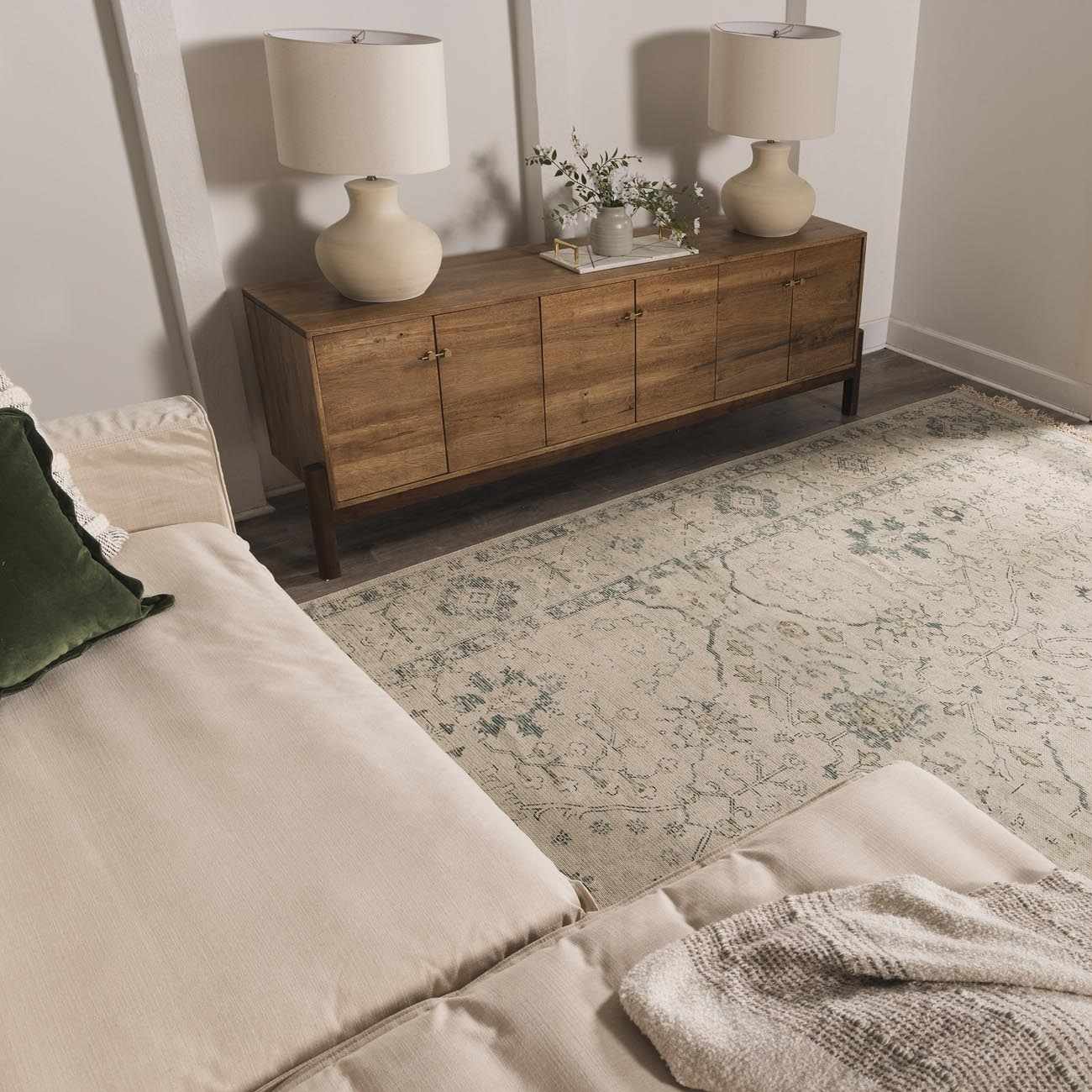 Penkridge Sage Persian Style Rug by Boutique Rugs