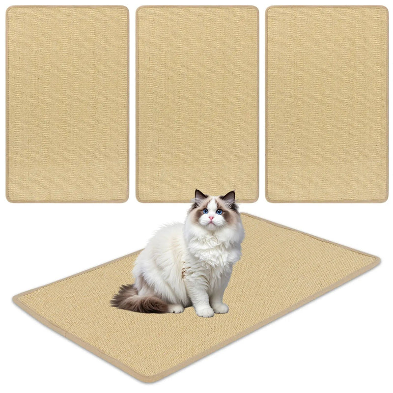 4 Pieces Cat Scratcher Mat Set 32 x 20 Inch Pads for Cats by DirectDeals