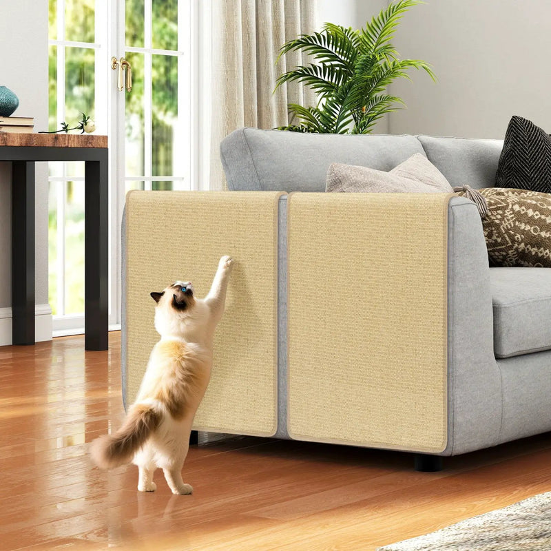 4 Pieces Cat Scratcher Mat Set 32 x 20 Inch Pads for Cats by DirectDeals