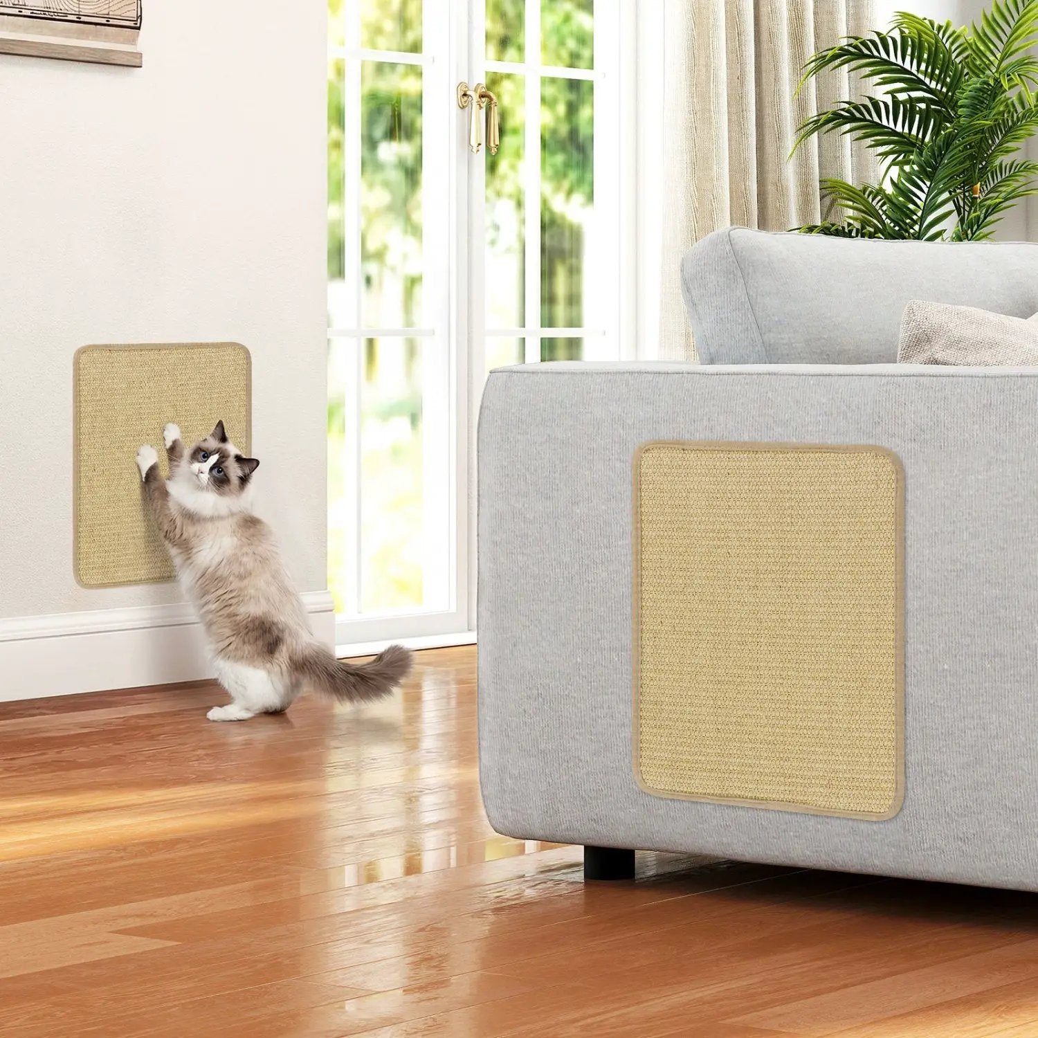 12 Pieces Cat Scratcher Mat Set 16 x 12 Inch Natural Sisal Pads by DirectDeals
