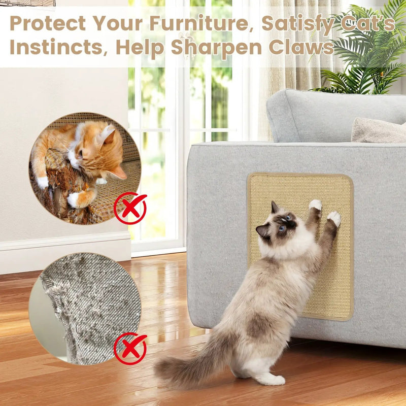 12 Pieces Cat Scratcher Mat Set 16 x 12 Inch Natural Sisal Pads by DirectDeals