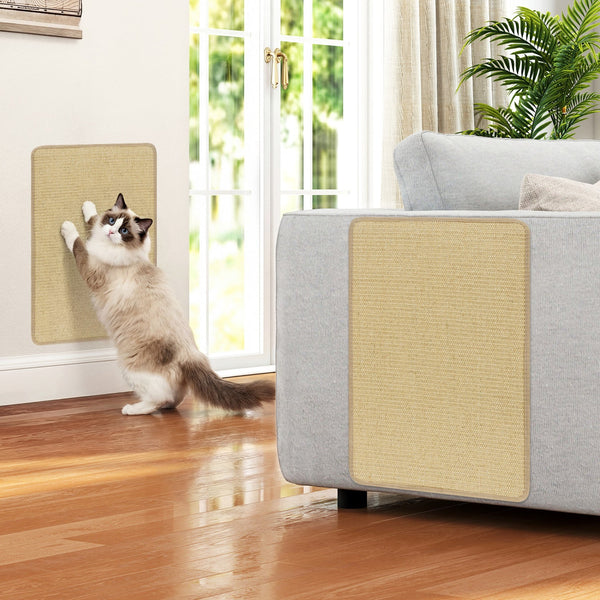 12 Pieces Cat Scratcher Mat Set 24 x 16 Inch Natural Sisal Pads, photo 2 of 8
