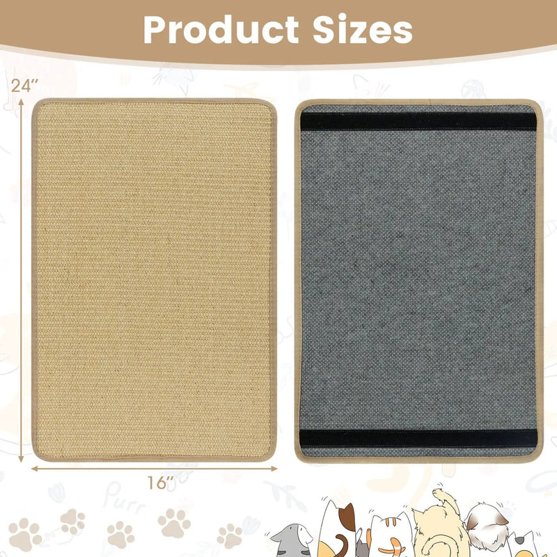 12 Pieces Cat Scratcher Mat Set 24 x 16 Inch Natural Sisal Pads by DirectDeals