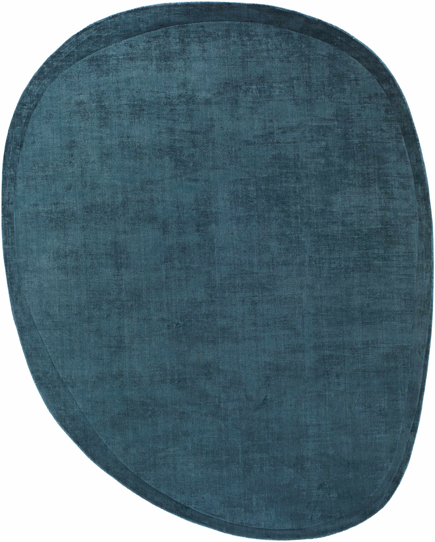 Anjang Modern Faux Silk Rug in Teal Blue by Boutique Rugs