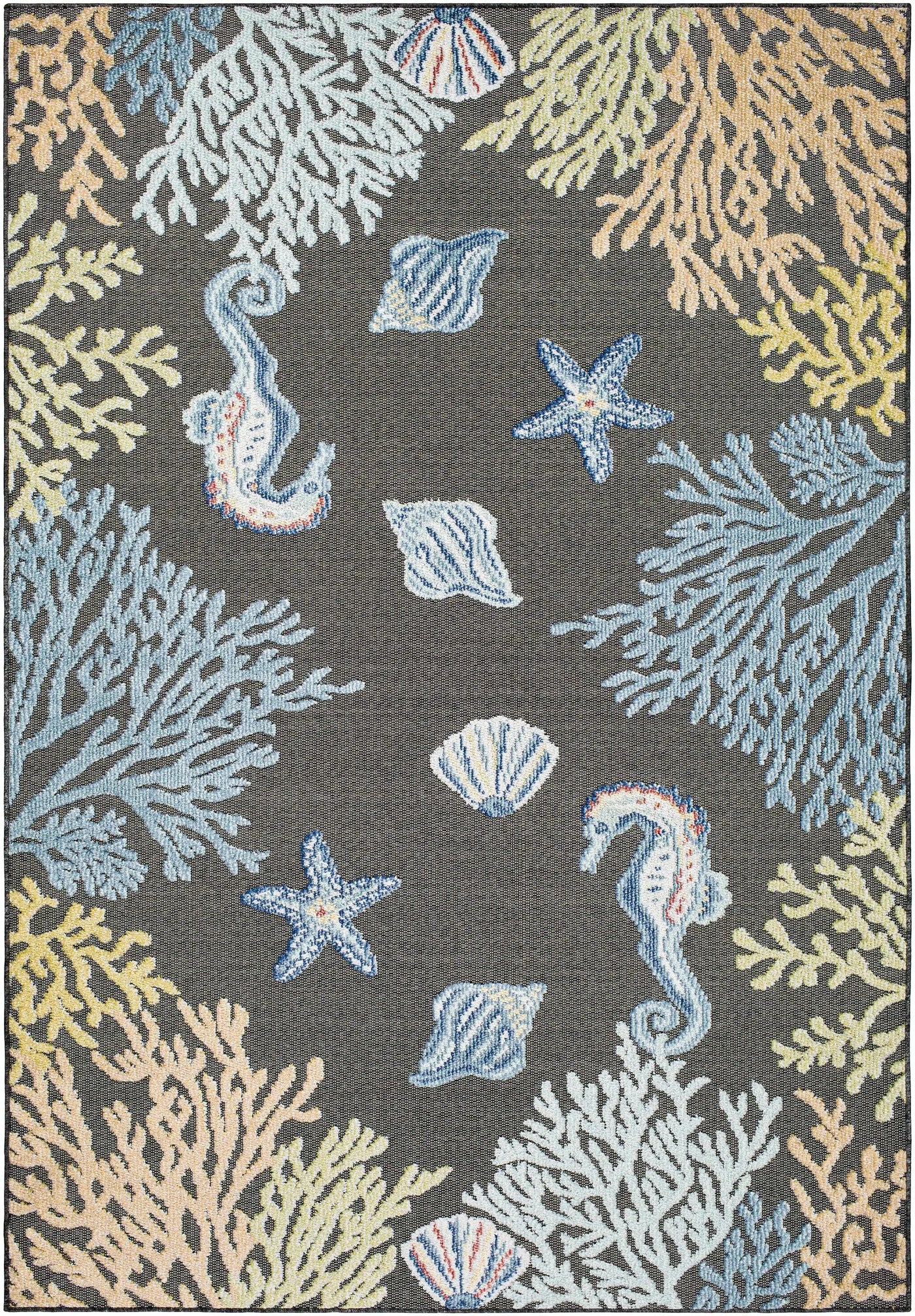 Pasca Charcoal Outdoor Area Rug - Clearance by Boutique Rugs