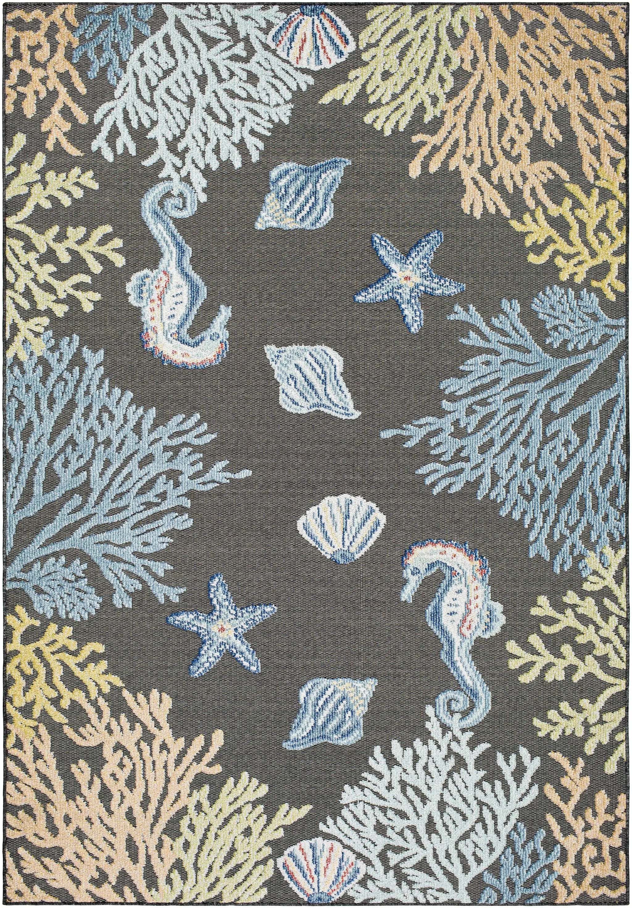 Pasca Charcoal Outdoor Area Rug - Clearance by Boutique Rugs