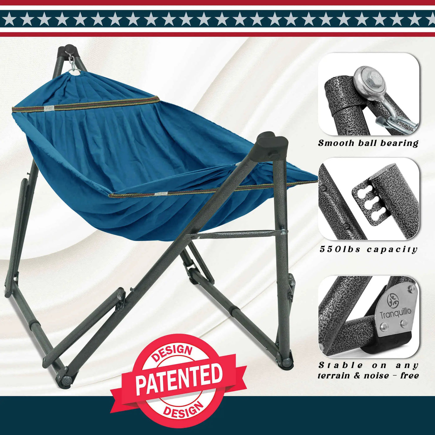 Uniki Canvas Hammock with Stand by Megsu