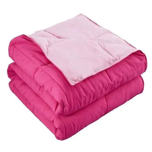 Full/Queen Traditional Microfiber Reversible 3 Piece Comforter Set in Pink by HomePacific