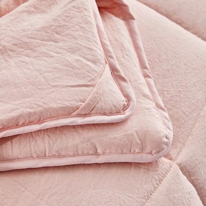 King Size Pink 3 Piece Microfiber Reversible Comforter Set by HomePacific