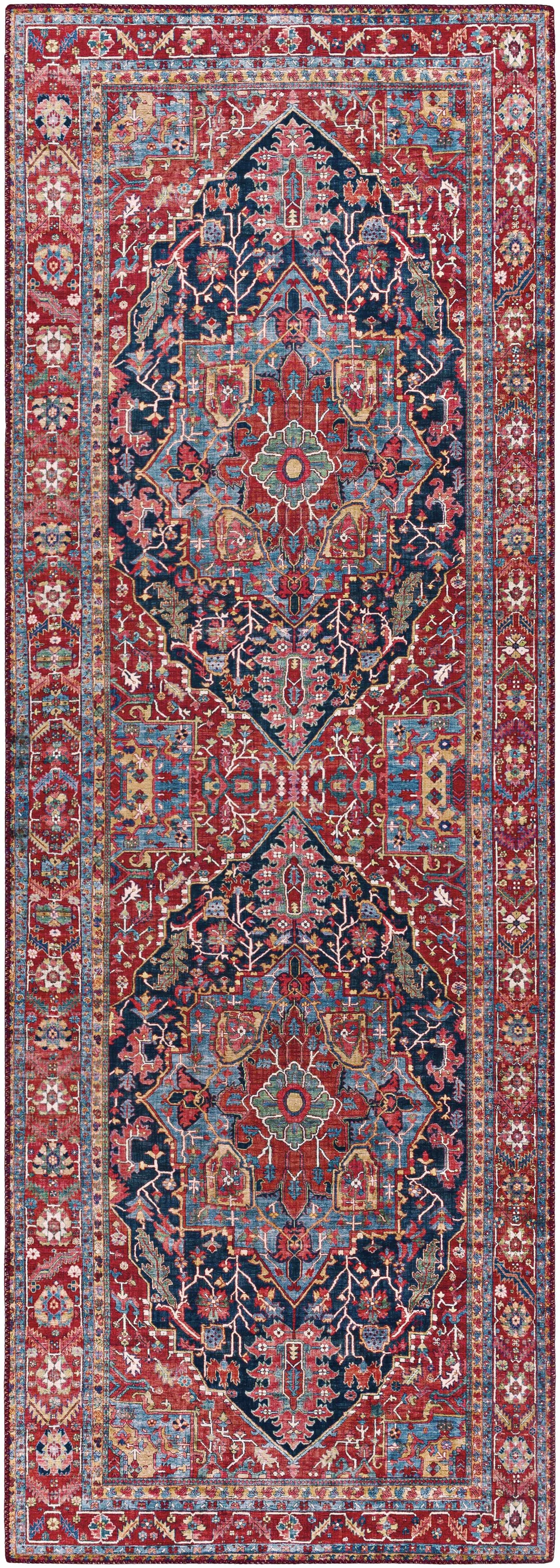 Pauline Red Medallion Performance Rug by Boutique Rugs
