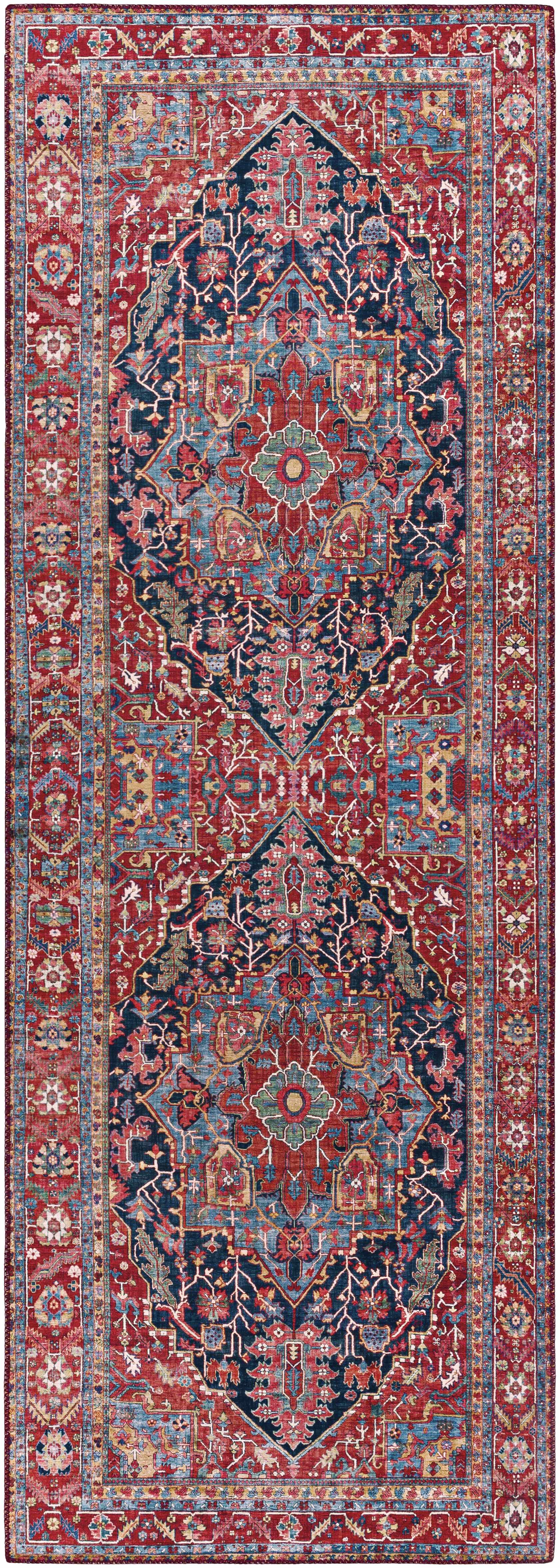 Pauline Red Medallion Performance Rug by Boutique Rugs