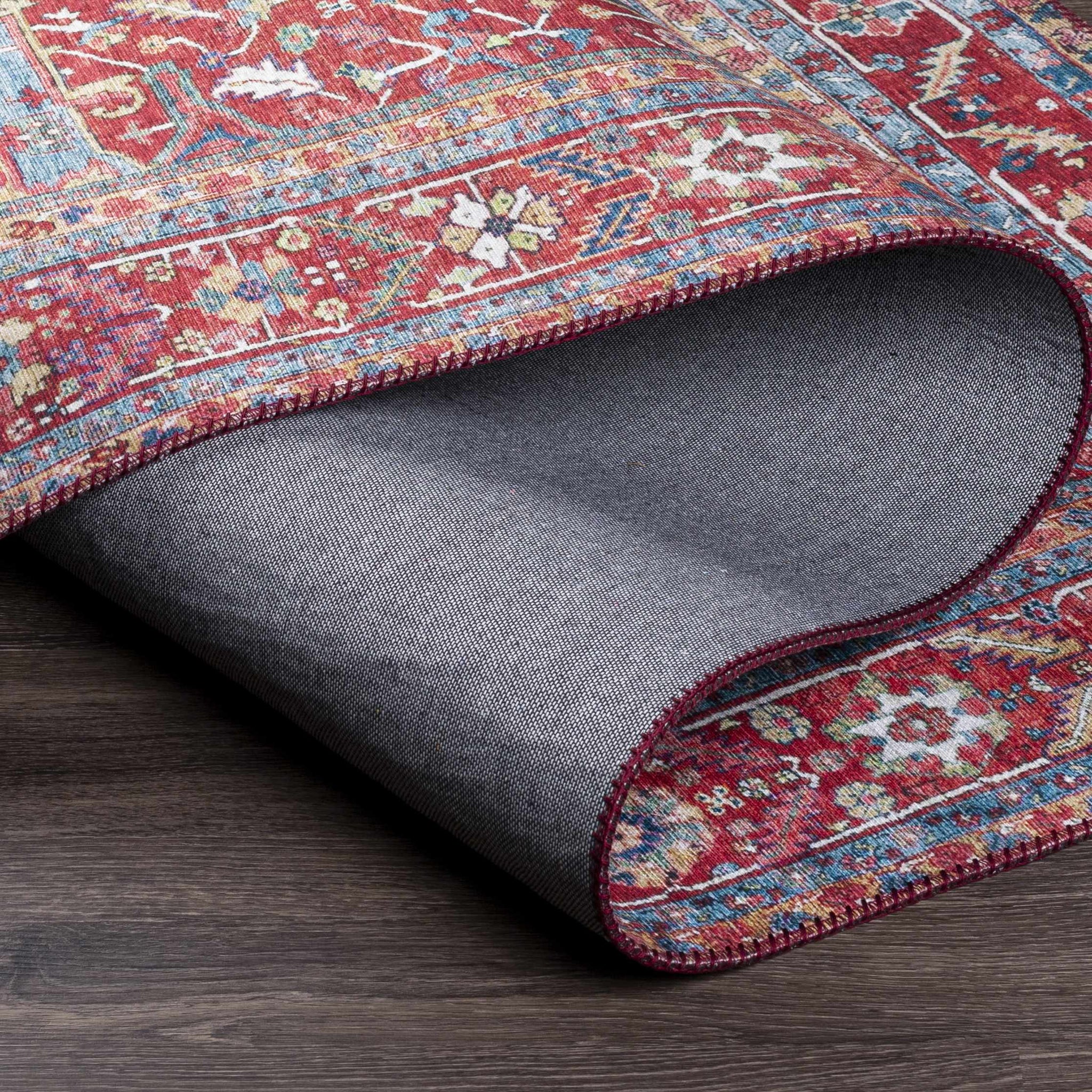 Pauline Red Medallion Performance Rug by Boutique Rugs