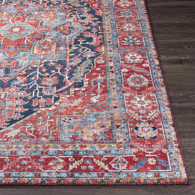 Pauline Red Medallion Performance Rug by Boutique Rugs