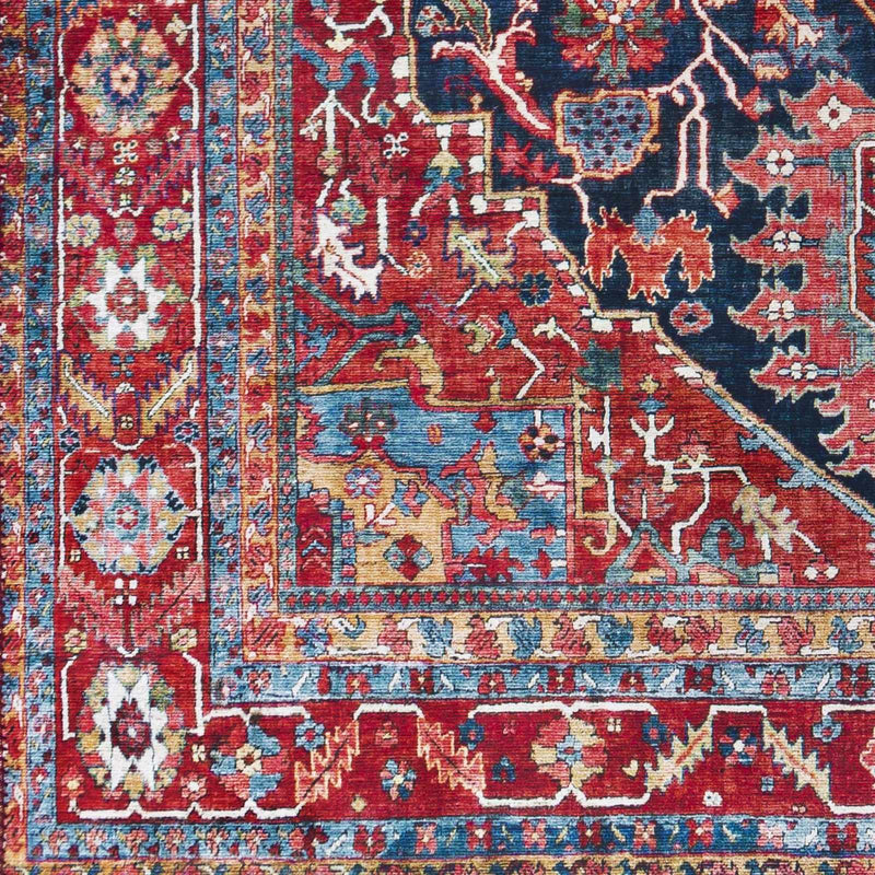 Pauline Red Medallion Performance Rug by Boutique Rugs