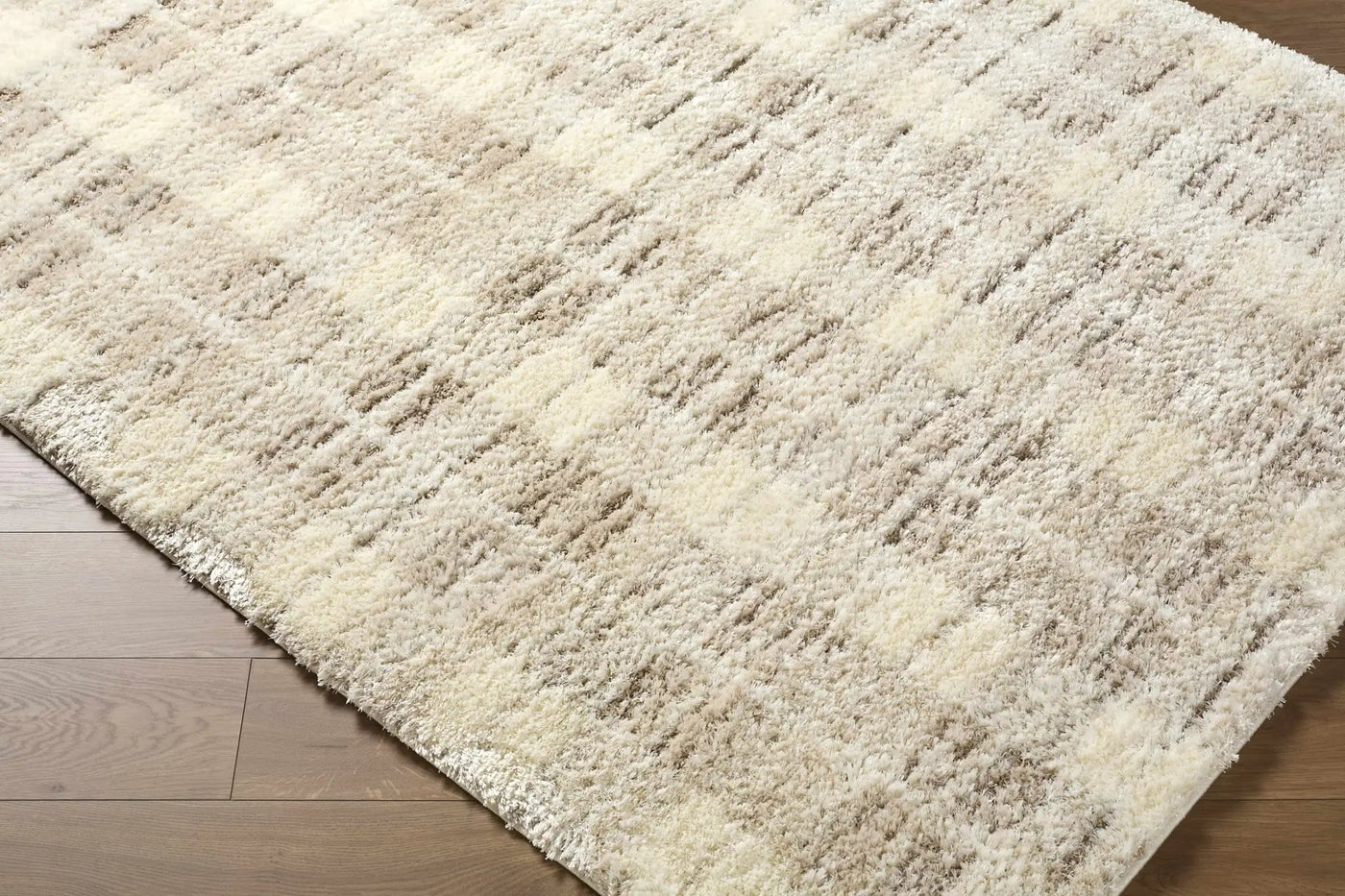 Anfisa Cream Luxe Shag Area Rug by Boutique Rugs