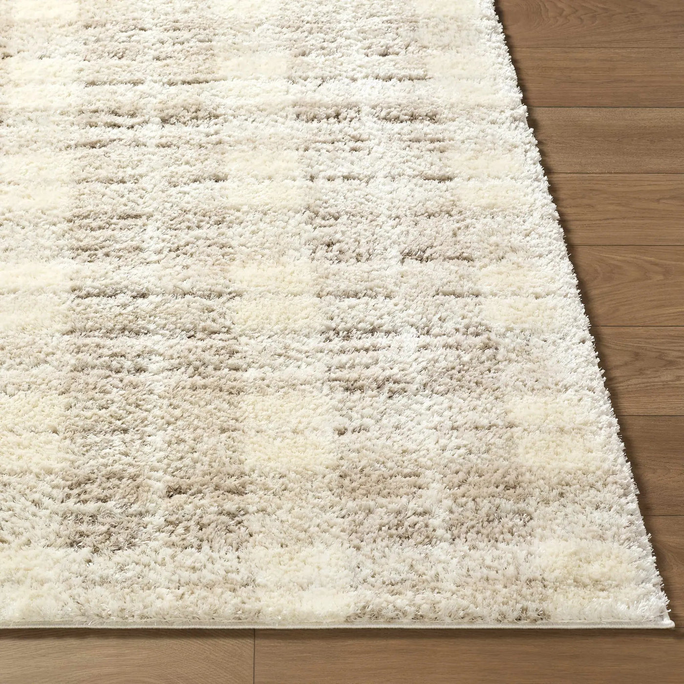 Anfisa Cream Luxe Shag Area Rug by Boutique Rugs