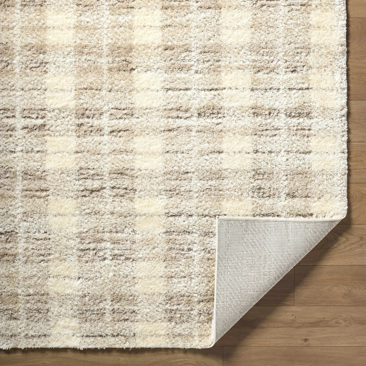 Anfisa Cream Luxe Shag Area Rug by Boutique Rugs