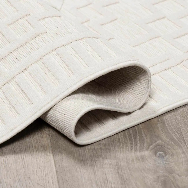 Plumtree 3D White Outdoor Rug by Boutique Rugs
