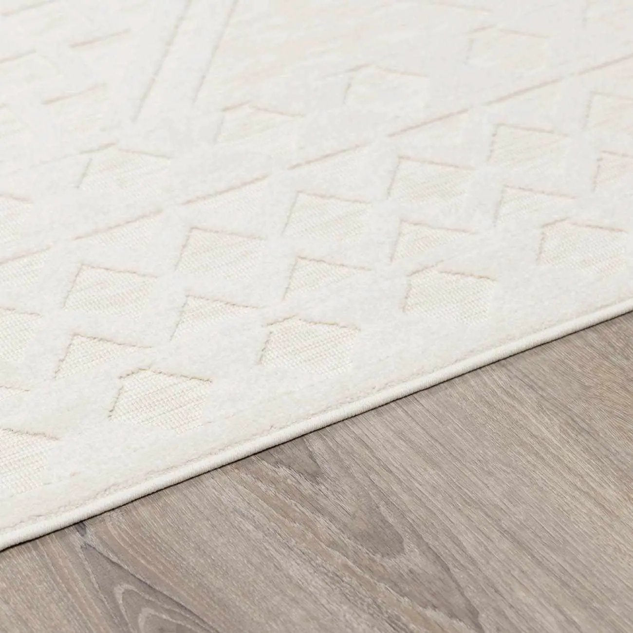 Plumtree 3D White Outdoor Rug by Boutique Rugs