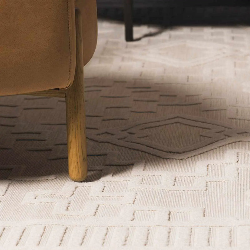 Plumtree 3D White Outdoor Rug by Boutique Rugs