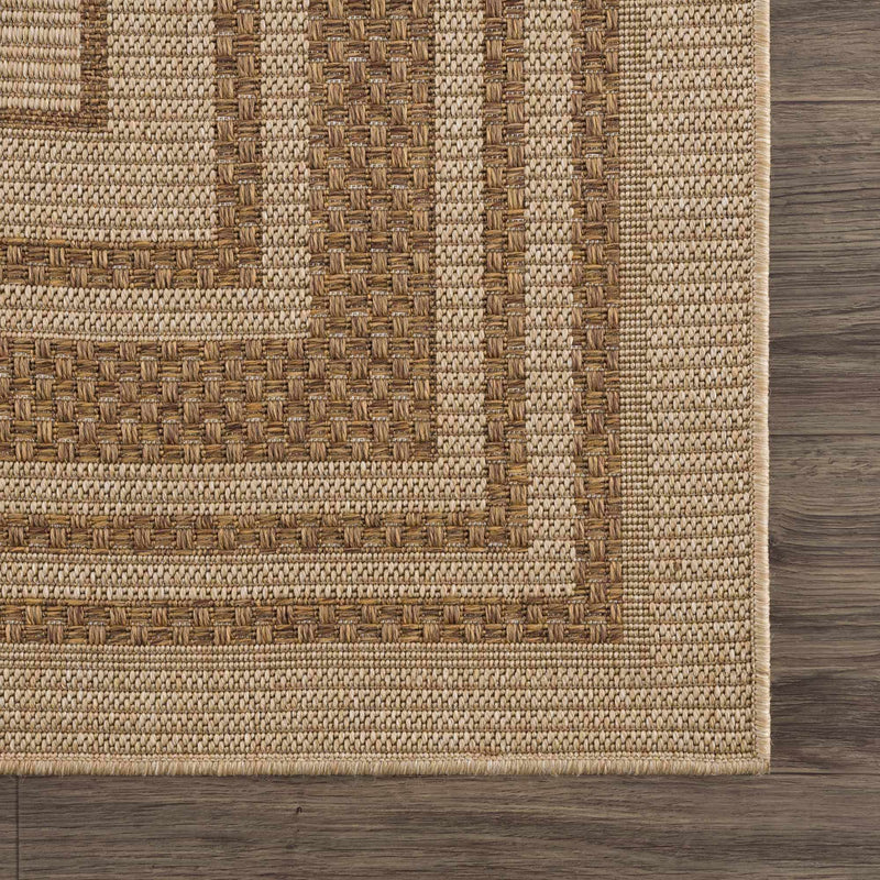Isoko Bordered Faux Jute Outdoor Rug by Boutique Rugs
