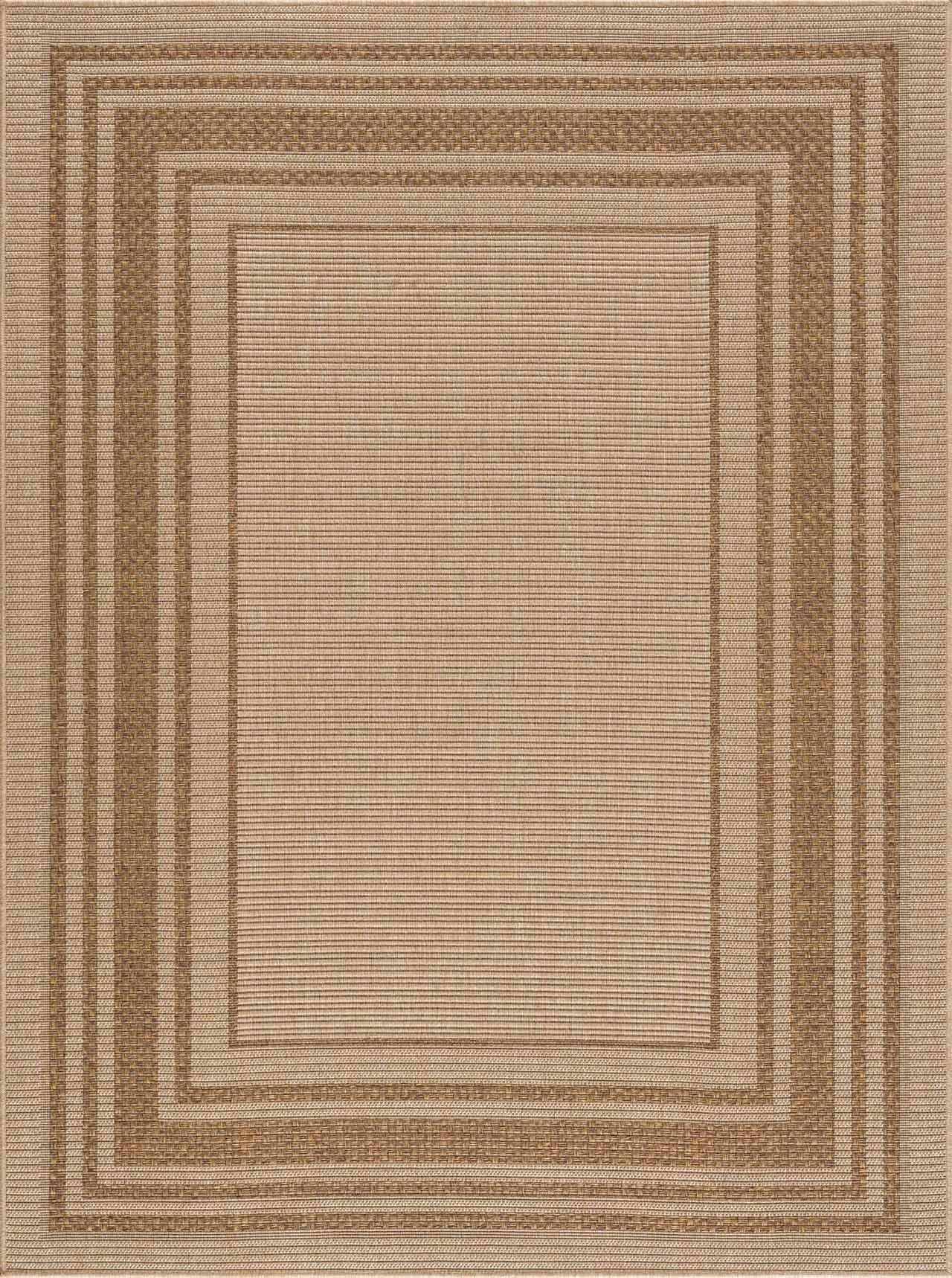 Isoko Bordered Faux Jute Outdoor Rug by Boutique Rugs